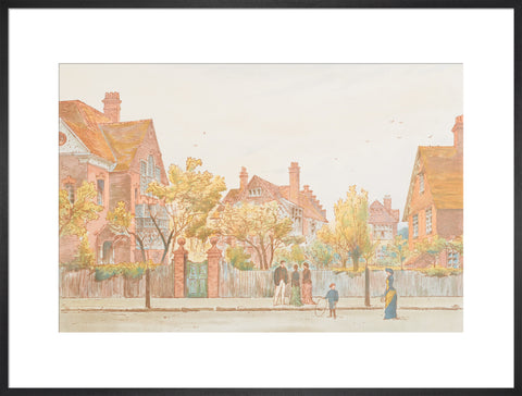 View in Newton Grove, Bedford Park (Art print, Extra large, Black)