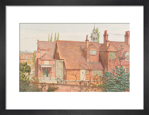 Back of Tabard Inn and Church, from Railway Station (Art print, Small, Black)