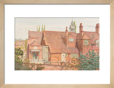 Back of Tabard Inn and Church, from Railway Station (Art print, Small, Natural)