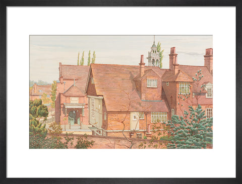 Back of Tabard Inn and Church, from Railway Station (Art print, Medium, Black)