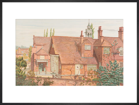 Back of Tabard Inn and Church, from Railway Station (Art print, Extra large, Black)
