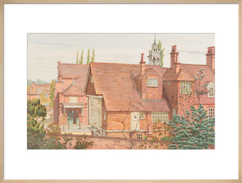 Back of Tabard Inn and Church, from Railway Station (Art print, Extra large, Natural)