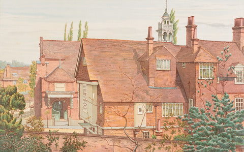 Back of Tabard Inn and Church, from Railway Station