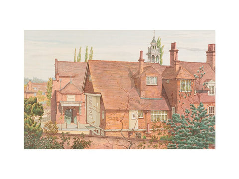 Back of Tabard Inn and Church, from Railway Station (Art print, Small, unframed)