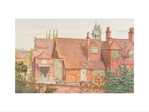 Back of Tabard Inn and Church, from Railway Station (Art print, Medium, unframed)