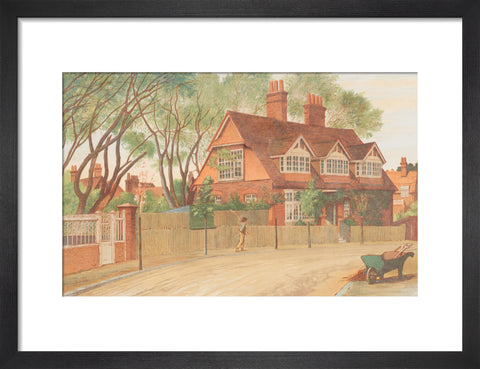 Queen Anne Gardens, Looking North (Art print, Small, Black)