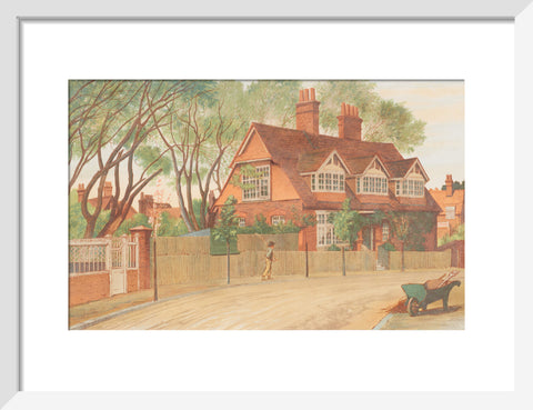 Queen Anne Gardens, Looking North (Art print, Small, White)