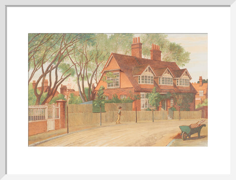 Queen Anne Gardens, Looking North (Art print, Medium, White)