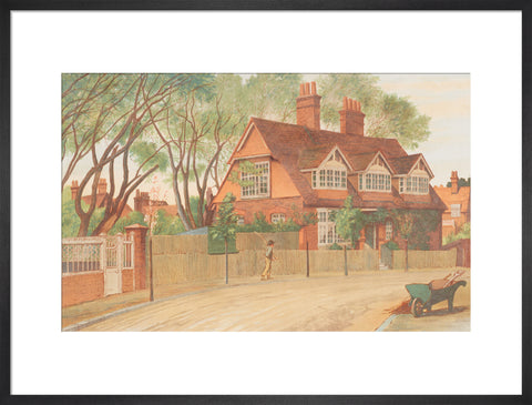 Queen Anne Gardens, Looking North (Art print, Large, Black)
