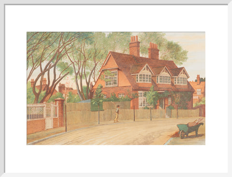 Queen Anne Gardens, Looking North (Art print, Large, White)