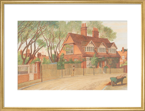 Queen Anne Gardens, Looking North (Art print, Large, Gold)