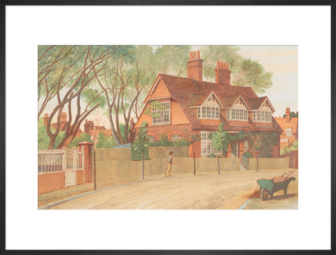 Queen Anne Gardens, Looking North (Art print, Extra large, Black)