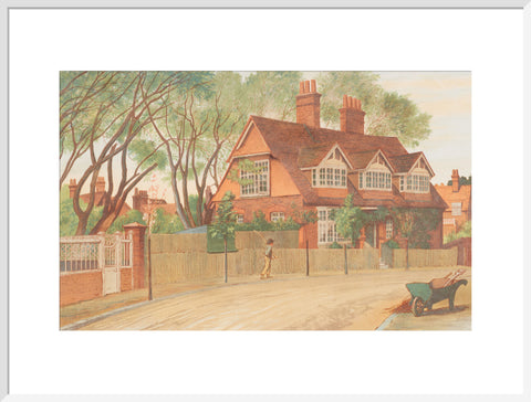 Queen Anne Gardens, Looking North (Art print, Extra large, White)