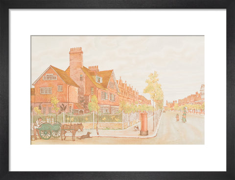 The Avenue, Looking South (Art print, Small, Black)