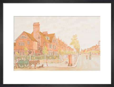 The Avenue, Looking South (Art print, Medium, Black)