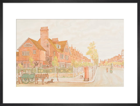 The Avenue, Looking South (Art print, Large, Black)