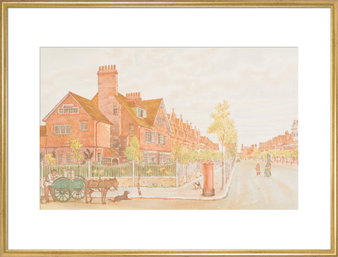 The Avenue, Looking South (Art print, Extra large, Gold)