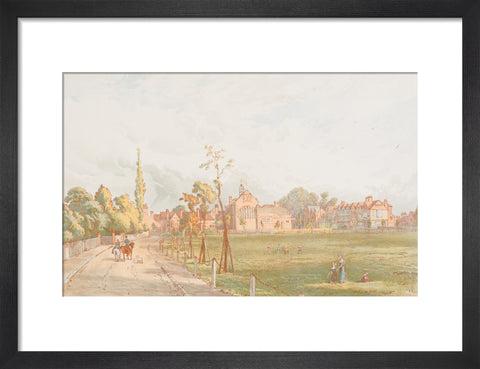 The Church, Tabard Inn and stores from Acton Green (Art print, Small, Black)