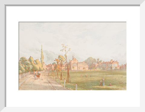 The Church, Tabard Inn and stores from Acton Green (Art print, Small, White)