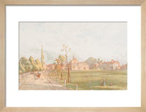 The Church, Tabard Inn and stores from Acton Green (Art print, Small, Natural)