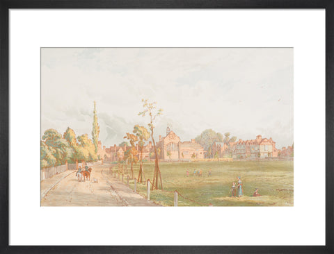 The Church, Tabard Inn and stores from Acton Green (Art print, Medium, Black)