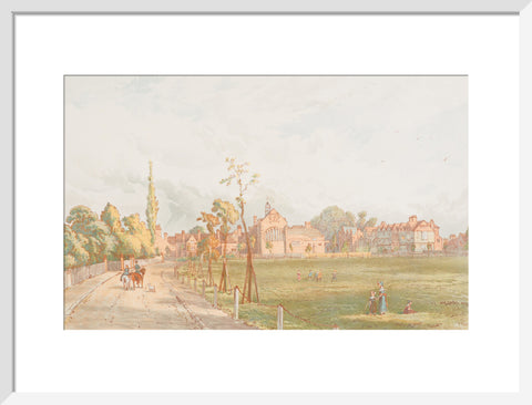 The Church, Tabard Inn and stores from Acton Green (Art print, Medium, White)