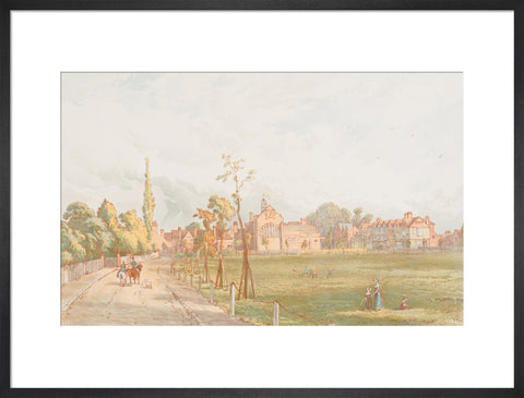 The Church, Tabard Inn and stores from Acton Green (Art print, Large, Black)