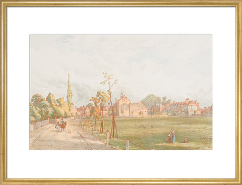 The Church, Tabard Inn and stores from Acton Green (Art print, Large, Gold)
