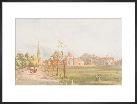 The Church, Tabard Inn and stores from Acton Green (Art print, Extra large, Black)