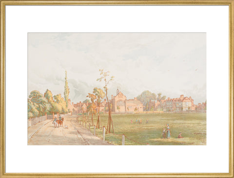 The Church, Tabard Inn and stores from Acton Green (Art print, Extra large, Gold)