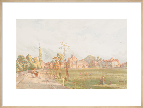 The Church, Tabard Inn and stores from Acton Green (Art print, Extra large, Natural)