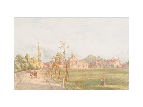 The Church, Tabard Inn and stores from Acton Green (Art print, Small, unframed)