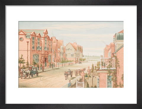 School of Art, Stores and Tabard Inn, Looking West (Art print, Small, Black)