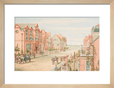 School of Art, Stores and Tabard Inn, Looking West (Art print, Small, Natural)