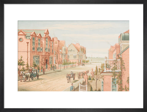 School of Art, Stores and Tabard Inn, Looking West (Art print, Medium, Black)
