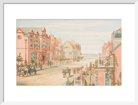 School of Art, Stores and Tabard Inn, Looking West (Art print, Medium, White)