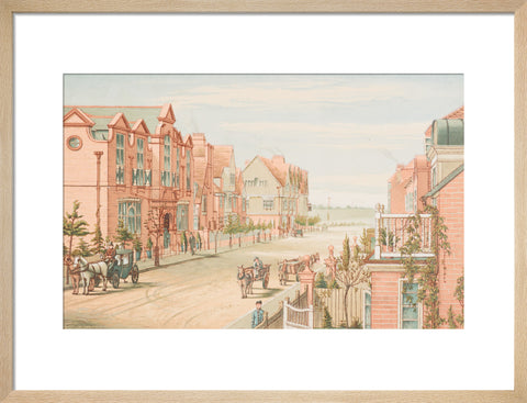 School of Art, Stores and Tabard Inn, Looking West (Art print, Medium, Natural)
