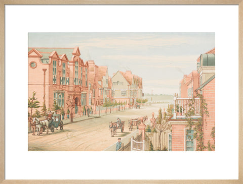 School of Art, Stores and Tabard Inn, Looking West (Art print, Large, Natural)