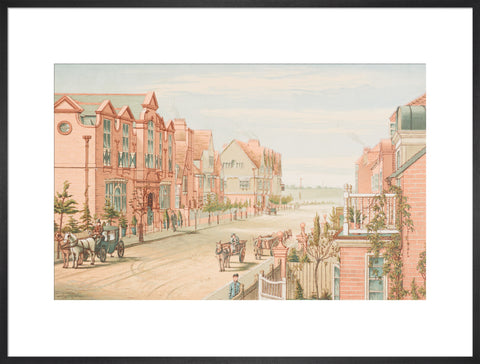 School of Art, Stores and Tabard Inn, Looking West (Art print, Extra large, Black)
