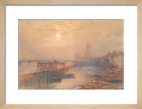 Works for the Thames Embankment at Westminster (Art print, Small, Natural)