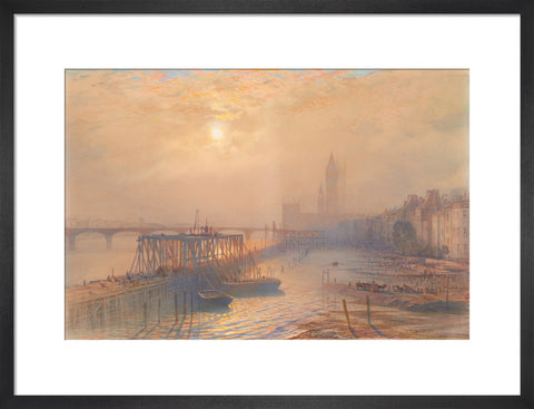 Works for the Thames Embankment at Westminster (Art print, Medium, Black)