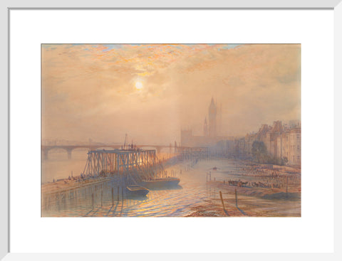 Works for the Thames Embankment at Westminster (Art print, Medium, White)