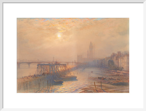 Works for the Thames Embankment at Westminster (Art print, Large, White)