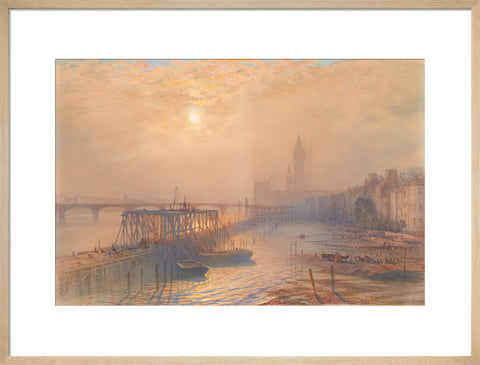Works for the Thames Embankment at Westminster (Art print, Large, Natural)