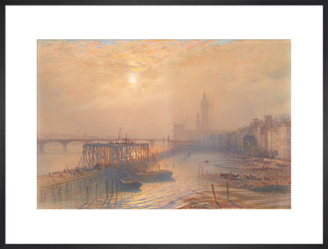 Works for the Thames Embankment at Westminster (Art print, Extra large, Black)