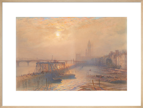 Works for the Thames Embankment at Westminster (Art print, Extra large, Natural)