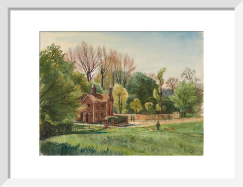 Unidentified Lodge, between 1921-1930 (Art print, Small, White)