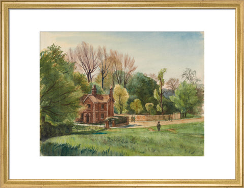 Unidentified Lodge, between 1921-1930 (Art print, Medium, Gold)