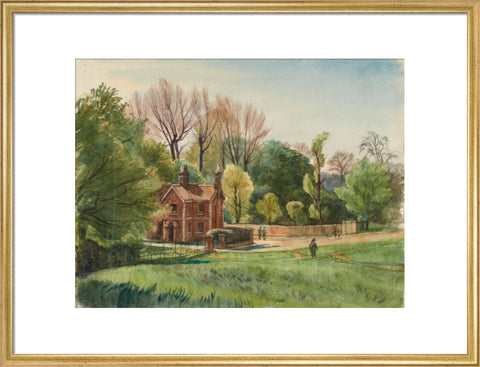 Unidentified Lodge, between 1921-1930 (Art print, Large, Gold)
