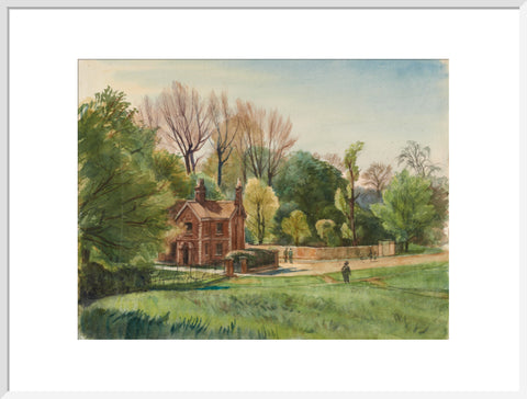 Unidentified Lodge, between 1921-1930 (Art print, Extra large, White)